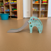 Igpro - Resbalin Elefante 2 En 1 Con Aro Baloncesto Azul