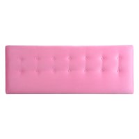 Bodevir - Respaldo Botone Felpa 1.5 Plaza Rosado