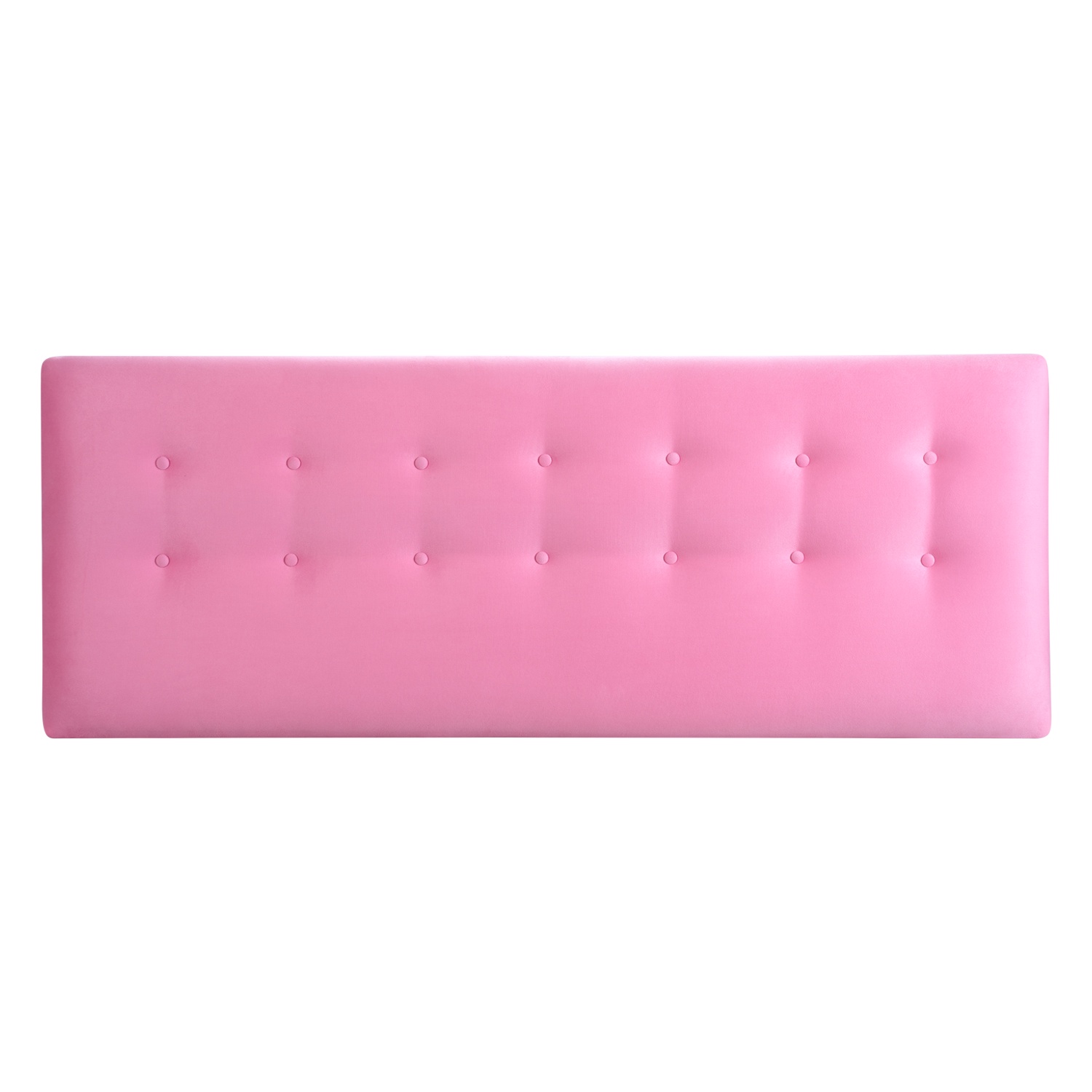 Bodevir - Respaldo Botone Felpa 1.5 Plaza Rosado