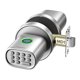 thumbnail image 1 of Cerradura de puerta de entrada sin llave ThorBolt MD1 con huella digital plateada, 1 of 7