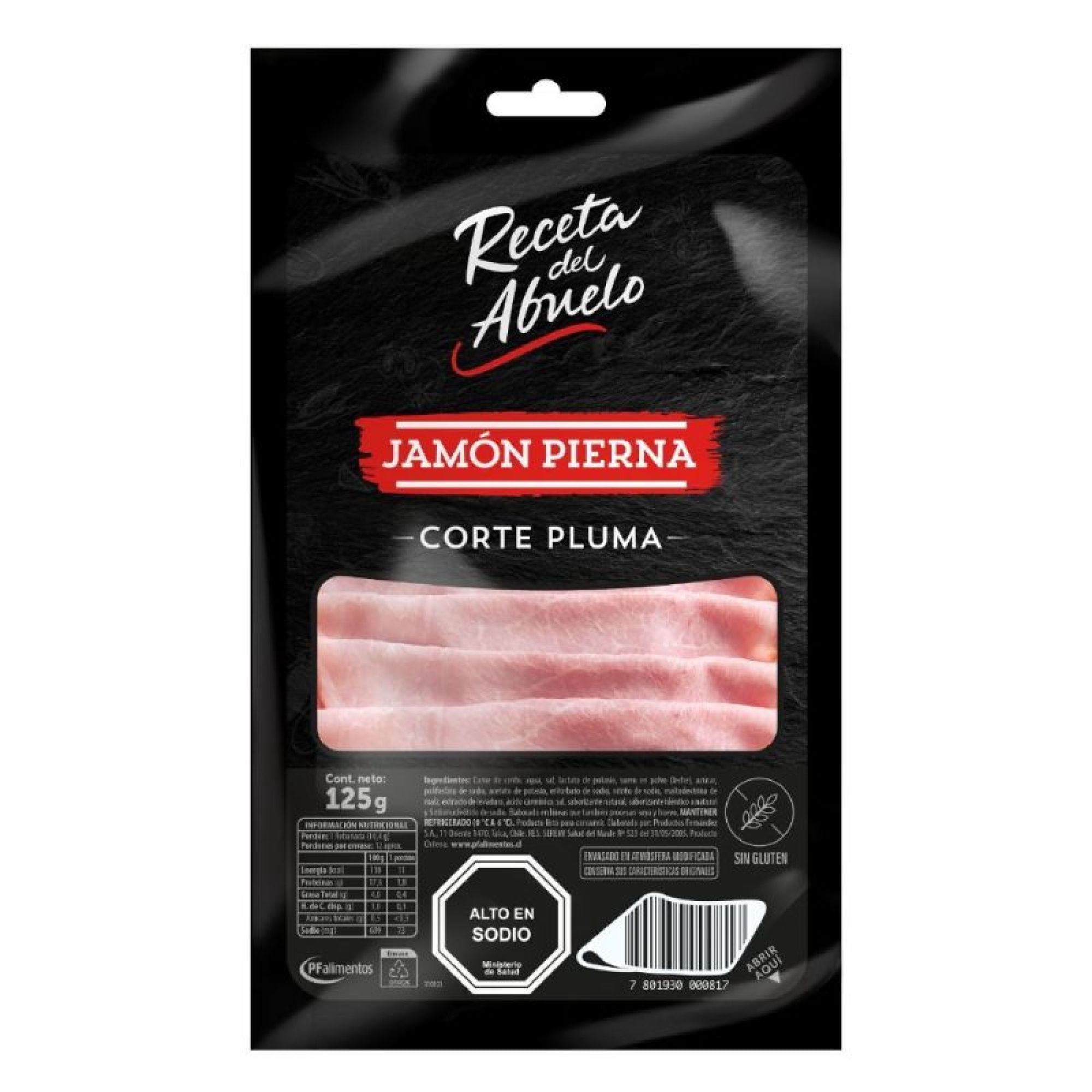 Jamón Pierna De Cerdo Corte Pluma Tradicional 125 g Receta Del Abuelo