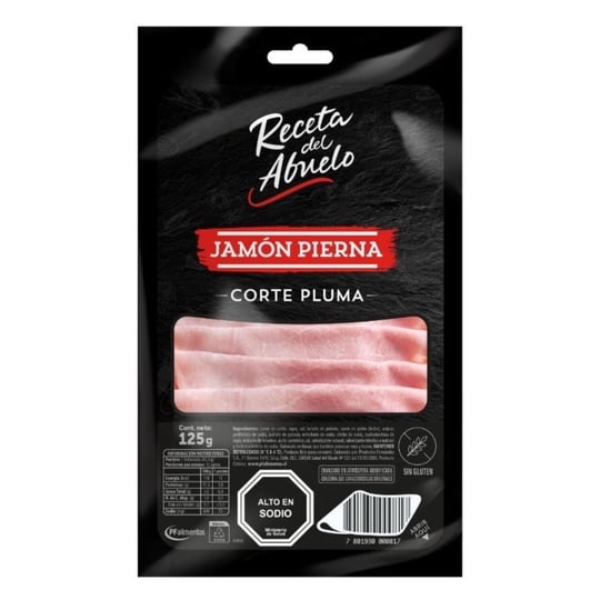 Jamón Pierna De Cerdo Corte Pluma Tradicional 125 g Receta del Abuelo