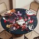 thumbnail image 5 of Tren Mugen-theme Fitted Round Tablecloths Elastic Edged Table Covers Waterproof Table Cloth for Kitchen Holiday Party Tables Decor 120cm, 5 of 6