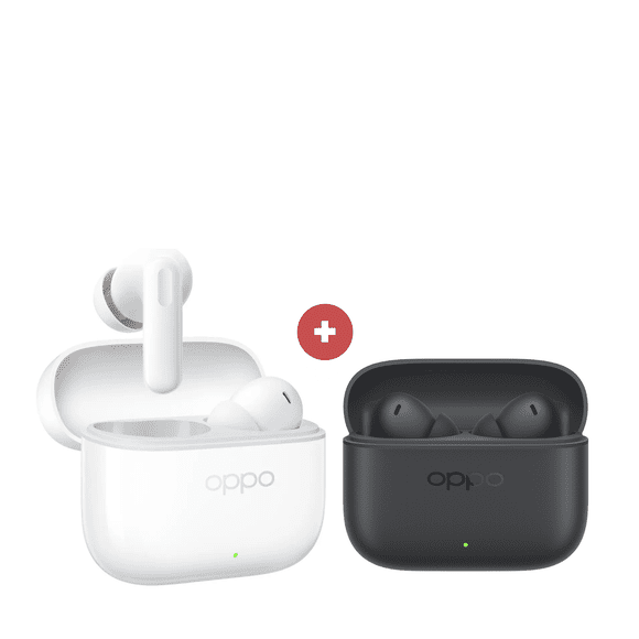Audífonos OPPO Enco Buds3 Pro, Pack Doble (2 Unidades), 1 Blanco + 1 Negro