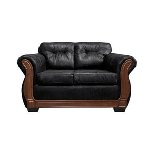 América Decora - Sofá Con Resorte Estructural 2 Personas Taurus Envejecido Negro X