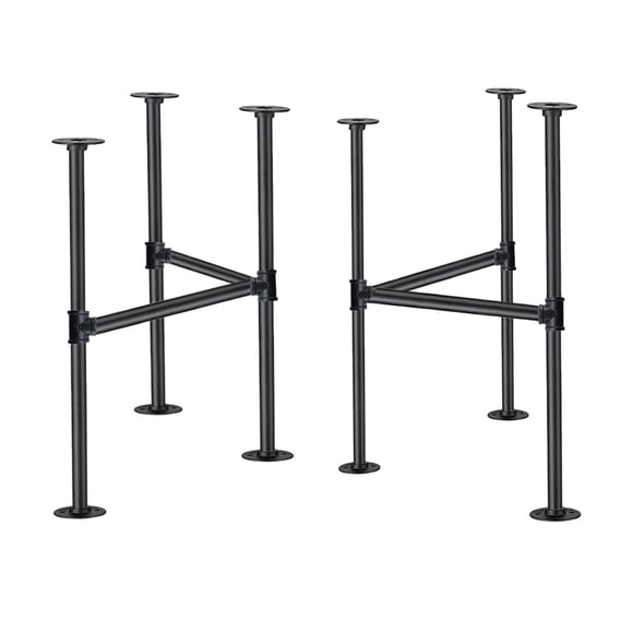 Juego de 2 patas de mesa Mdjwjj 71 cm × 46 cm negro