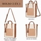 thumbnail image 3 of Ecosusi Mochila Convertible Style Tote de Mano para Notebook 14" Marrón y Beige, 3 of 10