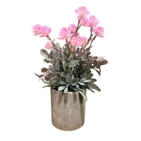 Oem - Macetero Planta Artificial Flores Maceta Decorativa Rosa