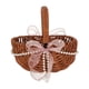 thumbnail image 1 of Cesta de flores pequeña tejida, cesta de almacenamiento artesanal, práctica cesta de verduras, decoración del hogar para senderismo, boda, fiesta de Marrón claro M, 1 of 5