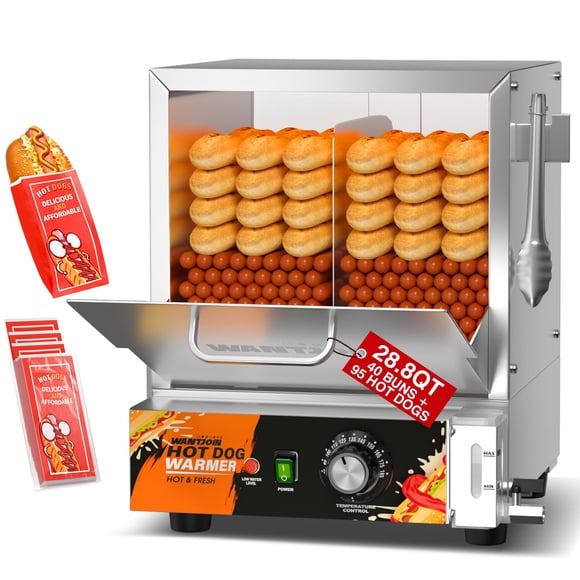 Vaporera eléctrica para hot dogs WantJoin 28,8 QT 110 V