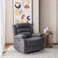 Daniels - Berger 1 Cuerpo Reclinable Eléctrico Moderno Gris New Praga 8041Rffgrpw