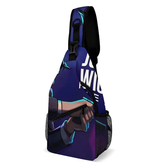 Mecha de John Riñonera Bandolera con Estampado Integral para Hombres y Mujeres, Bolso Cruzado Gráfico de Tendencia, Mochila de Hombro Streetwear para Ciclismo y Deportes, Riñonera Versátil Casual