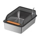 thumbnail image 4 of Caja de arena para gatos, inodoro portátil para gatos con cuchara, recipiente para arena para gatos con tapa abierta a prueba de salpicaduras, bandeja Negro, 4 of 5