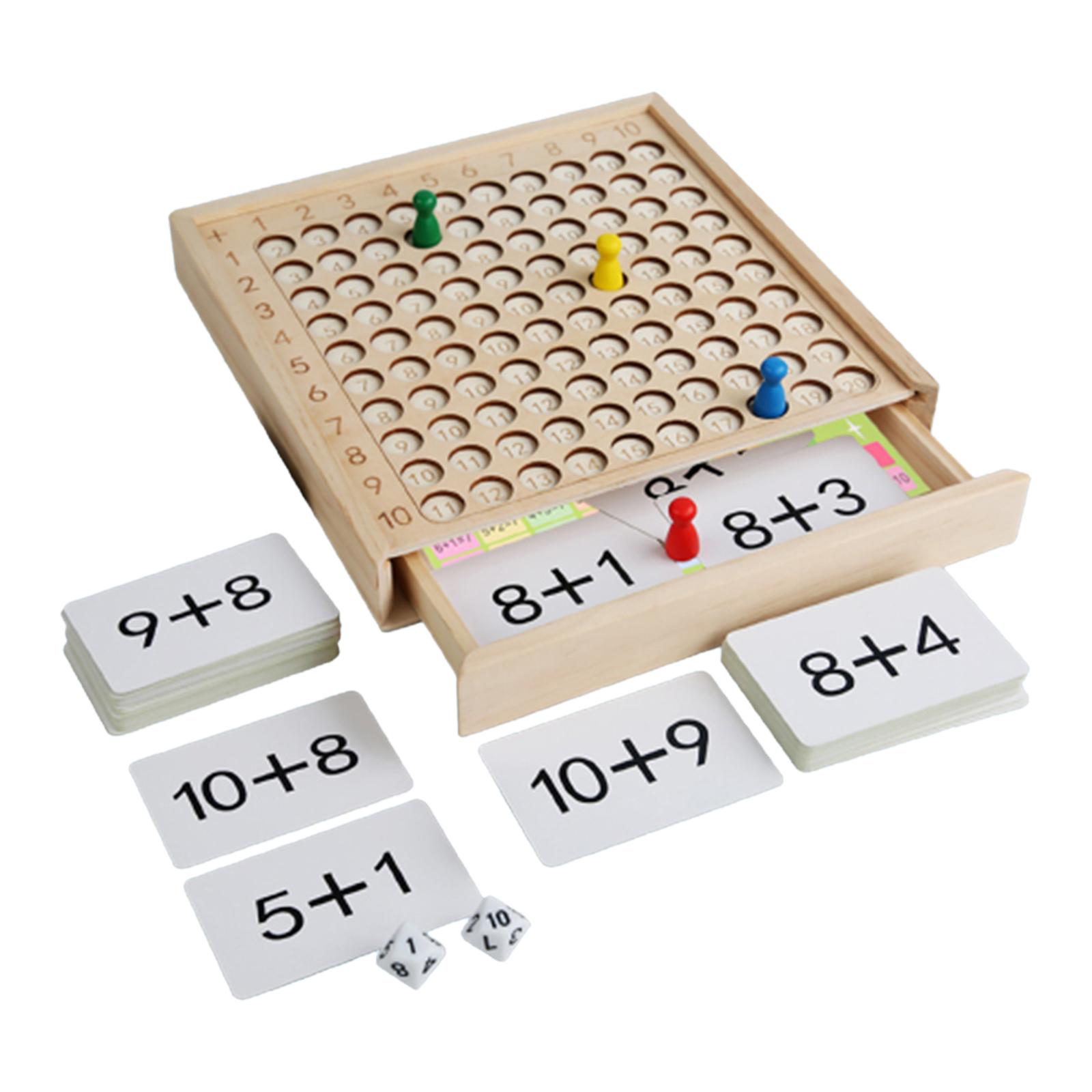 Bothyi - Tablero De Matemáticas De Madera Tablero De Multiplicación De Madera Para Niñas Adición De Regalos De Vacaciones