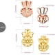 thumbnail image 4 of 6 pares de elevadores de pendientes ajustables, hipoalergénicos y seguros. Fáciles de usar, ideales para orejas caídas (chapados en oro, plata de ley, oro rosa, estilo corona y trébol)., 4 of 7