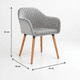 thumbnail image 4 of Pack de 2 Butacas Sitiales Poltronas Diamante Terciopelo - Gris, 4 of 7