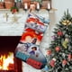 thumbnail image 1 of Súper Hermanos Robot Gigantes Tema: Calcetines de Navidad, fino lino blanco para colgar en escaleras y chimenea, decoración navideña para el hogar, regalo de Navidad.54cm×38cm, 1 of 5