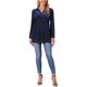 thumbnail image 2 of INSPIRE CHIC Blusa de Mujer con Brillo de Terciopelo Cuello en V Manga Larga Metálica Túnica Blusa Suelta para Fiesta Brillante S Azul Oscuro, 2 of 6