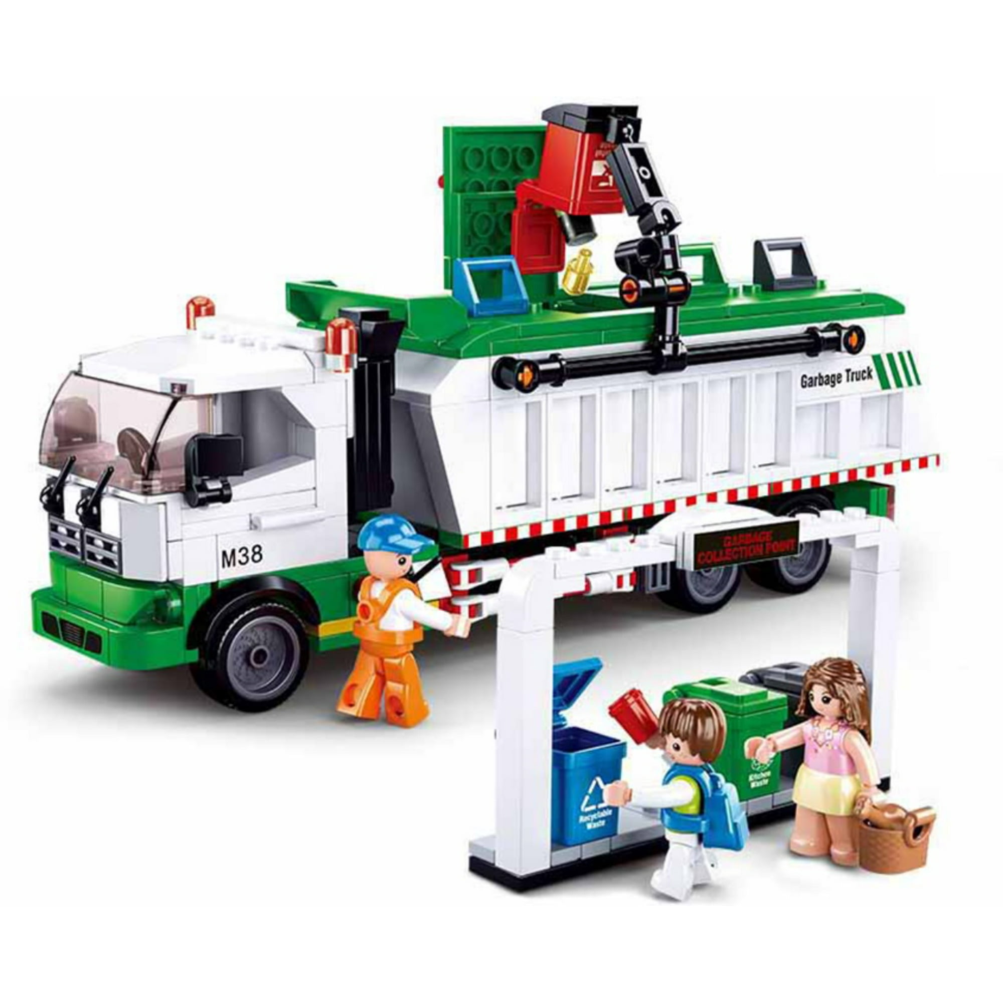 Sluban - Auto Camión Del Aseo Y Reciclaje, Compatible Lego