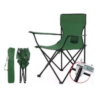 Citohome - Silla Plegable Camping Playa Picnic Con Porta Vasos Azul Verde