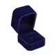 thumbnail image 1 of Caja de anillos de lujo Unique Bargains Caja de exhibición de joyas para compromiso Caja decorativa desechable de gamuza azul, 1 of 7