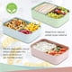 thumbnail image 4 of Lonchera Bento para adultos y niños – Recipiente para almuerzo dividido de 113 g con cuchara y palillos – Lonchera hermética y a prueba de fugas hecha de paja de trigo apta para microondas y lavavaj, 4 of 7