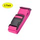 thumbnail image 1 of Unique Bargains 79'' Correas de Equipaje Ajustables PP Correas de Maleta con Etiqueta de Hebilla Polipropileno Rojo Rosa 2 piezas, 1 of 7