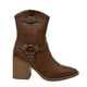 thumbnail image 3 of Bota Cowboy para Mujer Color Café con Hebilla y Aros, 3 of 5