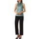 thumbnail image 2 of INSPIRE CHIC Blusas de Trabajo Sólidas sin Mangas de Satén para Mujer con Lazo en el Cuello XS Verde Guisante, 2 of 6
