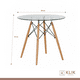 thumbnail image 5 of Comedor Mesa Redonda de Vidrio 80cm + 4 Sillas Radar negras, 5 of 8