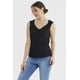thumbnail image 2 of Polera Mujer Textura Recogido En Pecho Negro, 2 of 4