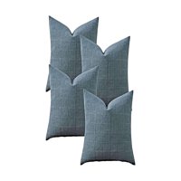 Genérico - Pack De 4 Fundas De Cojin Jacquard Cuadrille 45X45 Cm Azul