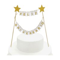 Genérico - Deco Torta Fa Banderines Blanco X1 Uni