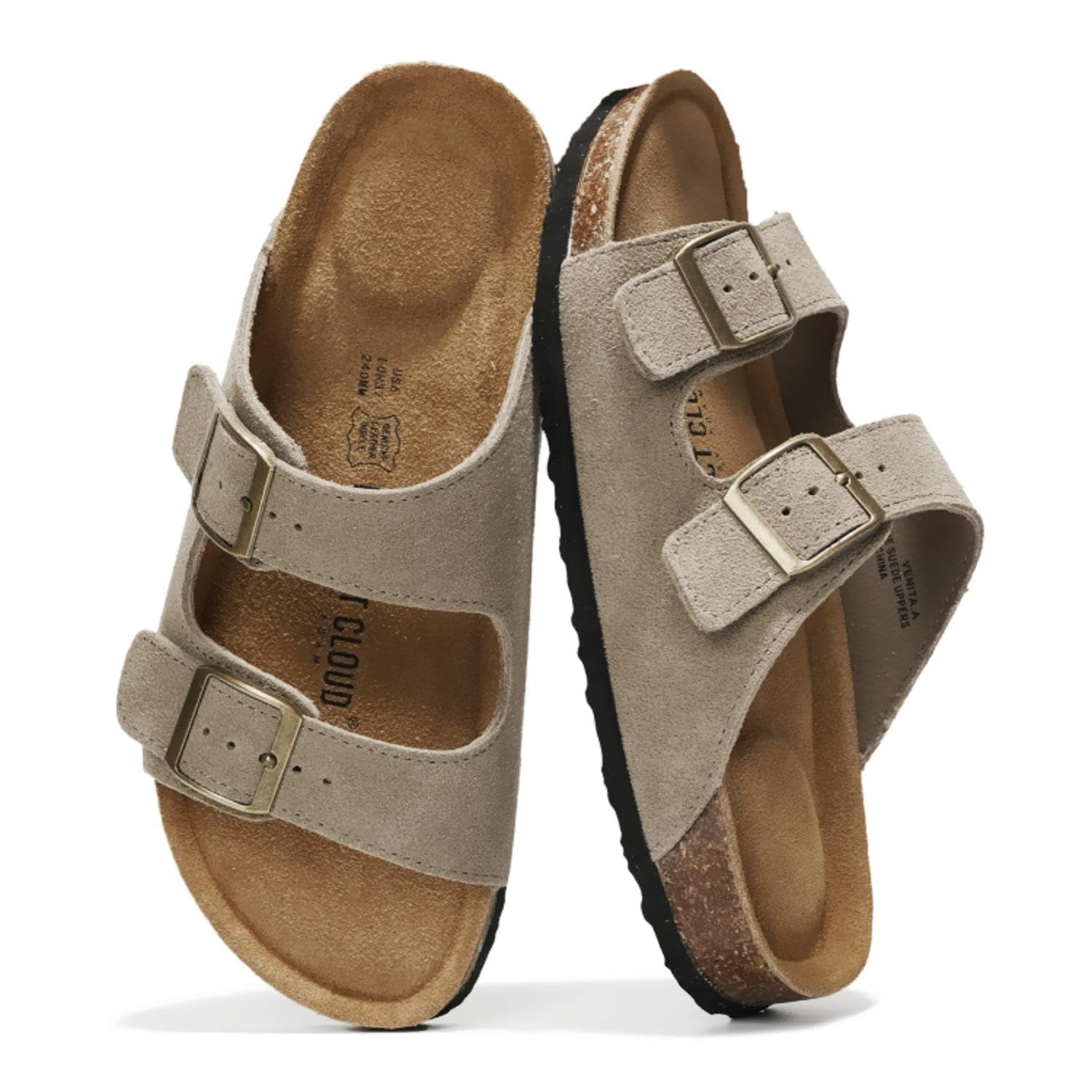 Sandalias Project Cloud Venita De Piel Auténtica Para Mujer, Beige 38