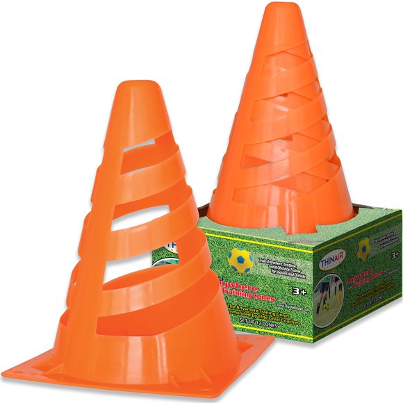 Agility Training Sport Cone Thin Air Brands, paquete de 12 unidades, color naranja