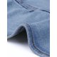 thumbnail image 5 of INSPIRE CHIC Chaqueta de Mezclilla para Mujer sin Cuello con Dobladillo Peplum, Botones, Manga Larga, Azul Claro, Talla M, 5 of 6