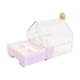 thumbnail image 3 of Caja De Baño Transparente Para Loros, Ideal Para Agapornis, Periquitos Y Canarios, Color Morado., 3 of 5