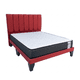 thumbnail image 1 of Cama europea 2 plazas + Colchon con respaldo y bases divididas Rojo Lino, 1 of 4