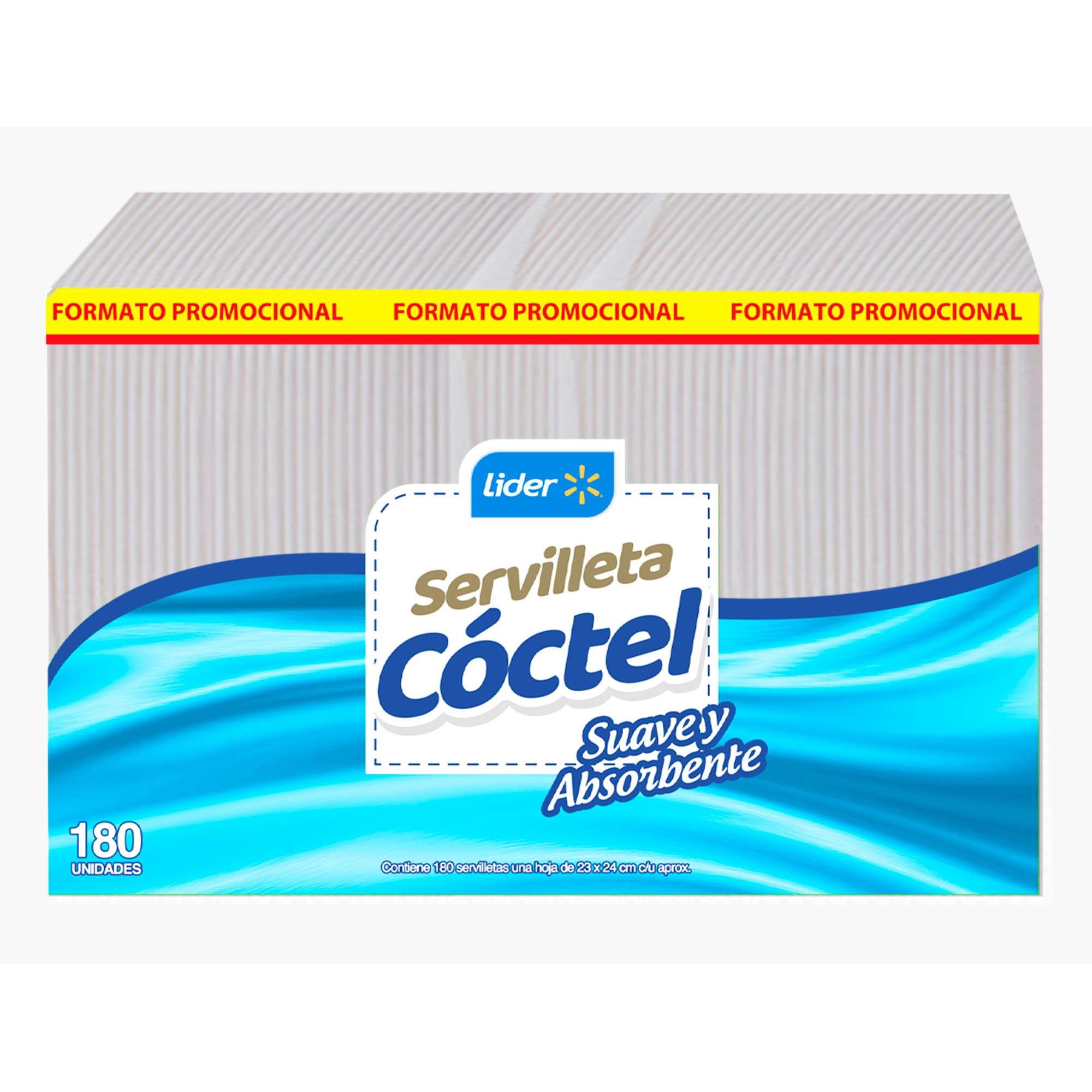 Servilletas Cóctel 23x24 Cm 180 Un Lider