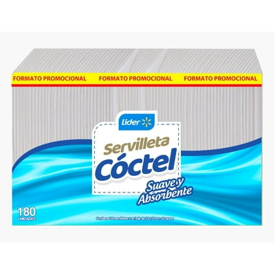 Servilletas Cóctel 23X24 Cm 180 Un Lider