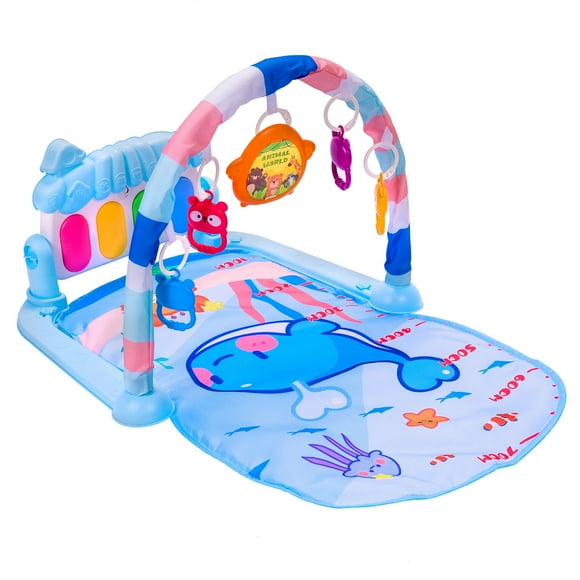 Gimnasio Alfombra Bebe Piano 3 En 1 Fluffy Whale