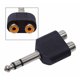 thumbnail image 2 of Adaptador Jack 6.5 Audio Plug 6.3 mm Macho 2 Rca Hembra Conector negro, 2 of 6