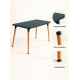 thumbnail image 5 of Mesa de Comedor Rectangular 120x80 cm MDF con Base de Haya Alemana para 6 Personas – Diseño Moderno y Resistente Negra, 5 of 8