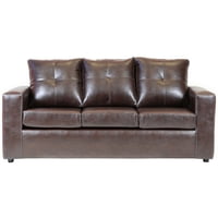 Muebles América - Sofá Emilia 3 Cuerpos Pu Café Moro