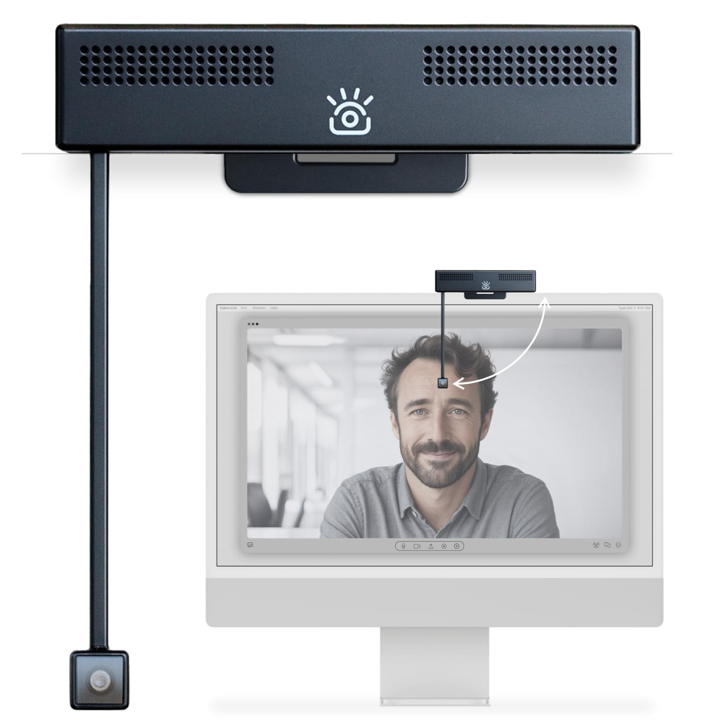 Cámara Web Icontact Camera Pro Hd 4k Con Contacto Visual Y Micrófono Con Cancelación De Ruido