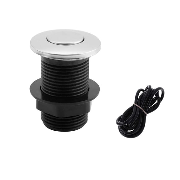 Interruptor de aire para triturador de basura Ketofa, negro, acero inoxidable