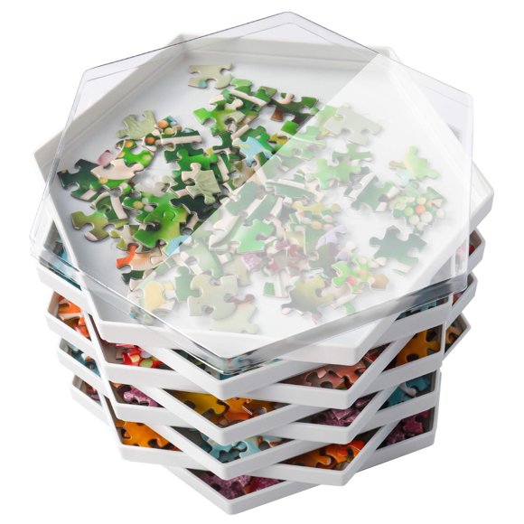 Organizadores de rompecabezas Becko US, paquete de 8, 24 cm con tapa