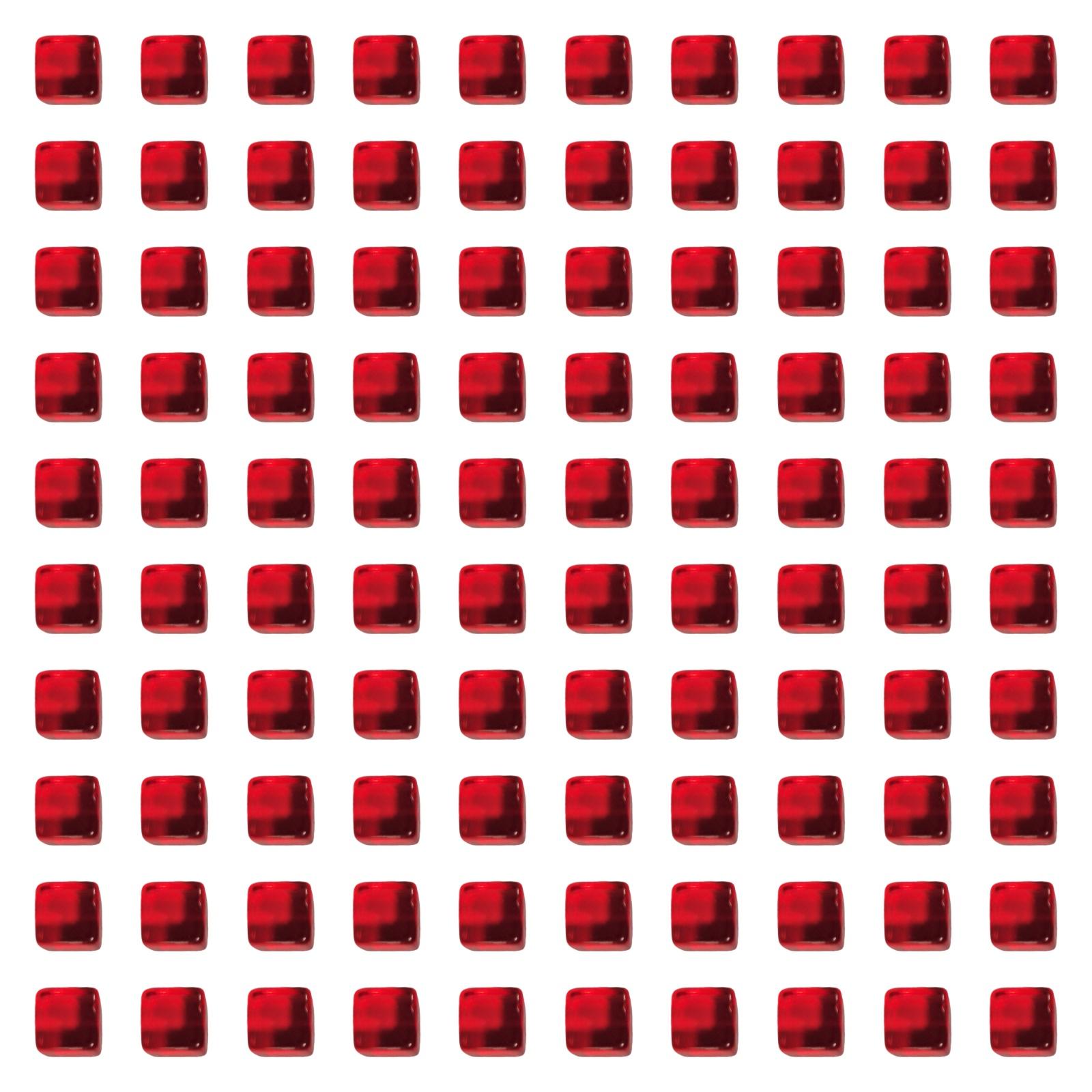 Bothyi - 100 Cubos Acrílicos Para Manualidades, Dados En Blanco Para Aulas, Imaginación, Preescolar, Color Rojo