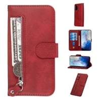 Gangxun - Funda Con Cremallera Para Samsung Galaxy S20 5G, Carcasa Cartera De Cuero Pu Con Soporte Y Tarjetero