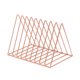 thumbnail image 2 of Metal Desktop Storage Book Rack Magazine Titular de periódico Rose Gold-L, 2 of 5